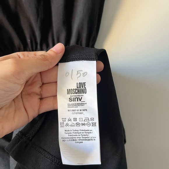 NWT Love Moschino Black Dress with candy cane coloured trims (size 4) - Picture 12 of 12